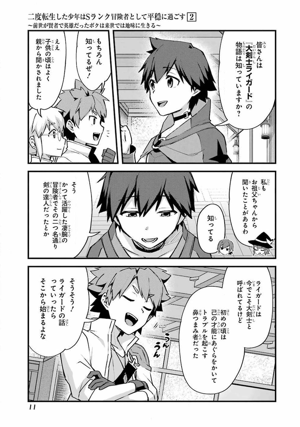 Nido Tensei Shita Shounen wa S Rank Boukensha Toshite Heion ni Sugosu - Zense ga Kenja de Eiyuu Datta Boku wa Raise dewa Jimini Ikiru Chap 6 - Next Chap 7