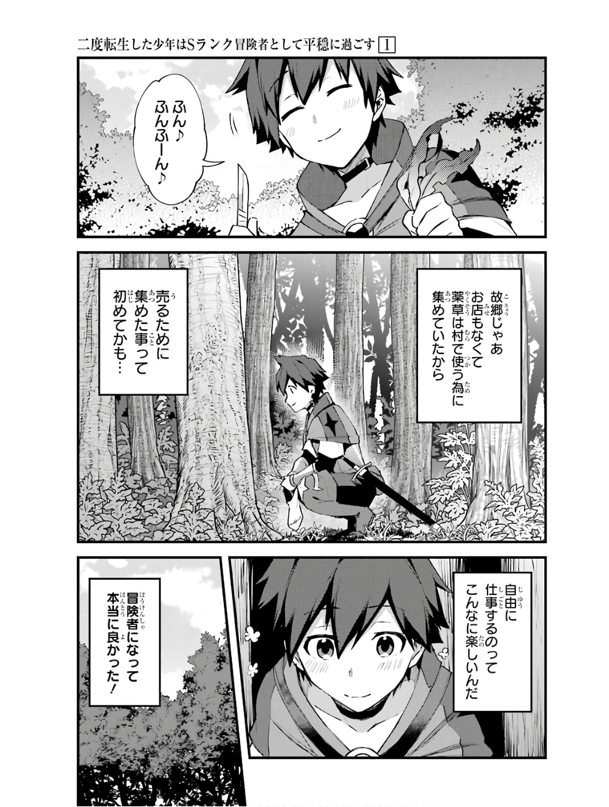 Nido Tensei Shita Shounen wa S Rank Boukensha Toshite Heion ni Sugosu - Zense ga Kenja de Eiyuu Datta Boku wa Raise dewa Jimini Ikiru Chap 3 - Next Chap 4