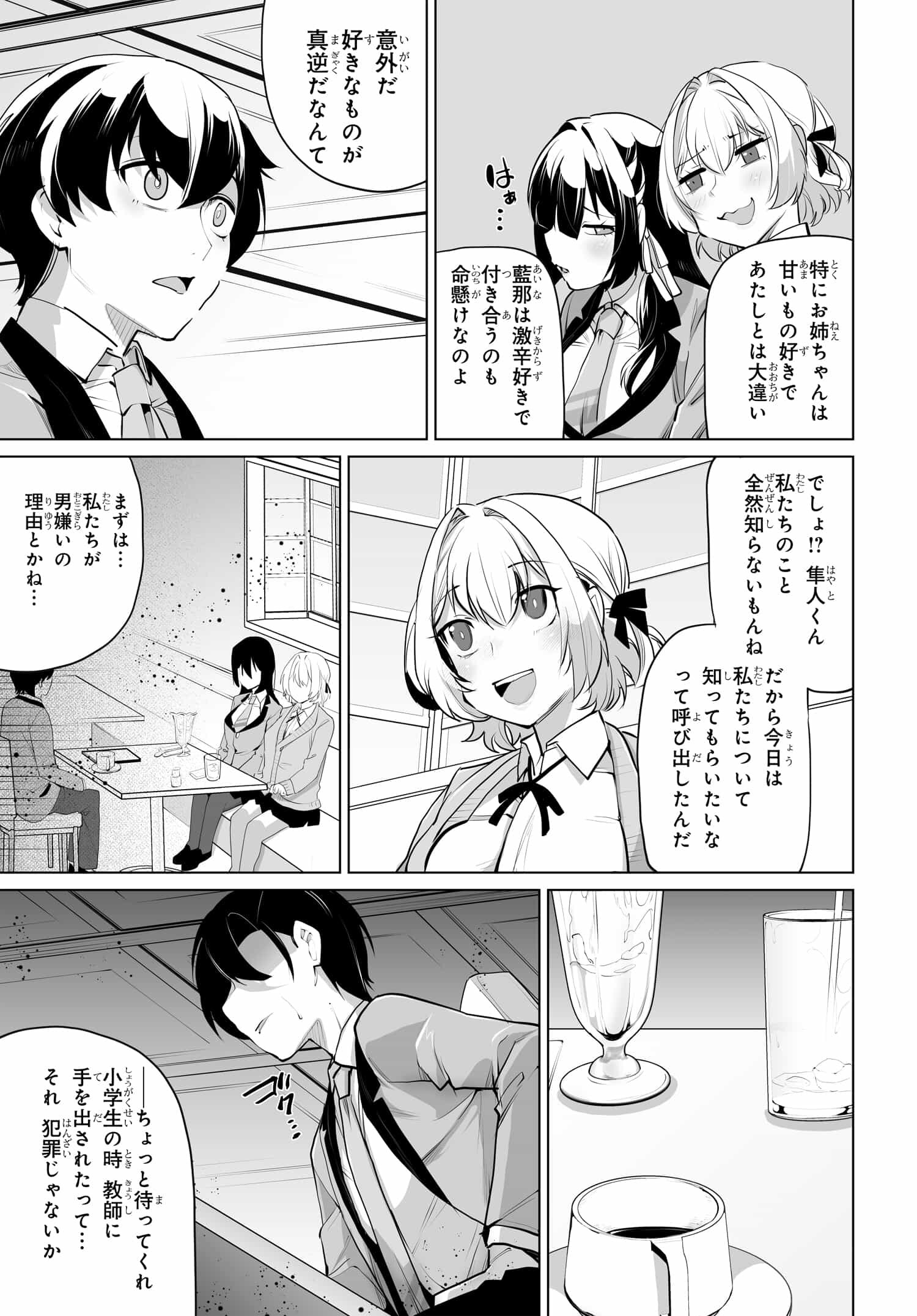 男嫌いな美人姉妹を名前も告げずに助けたら一体どうなる Chap 8 - Next Chap 9