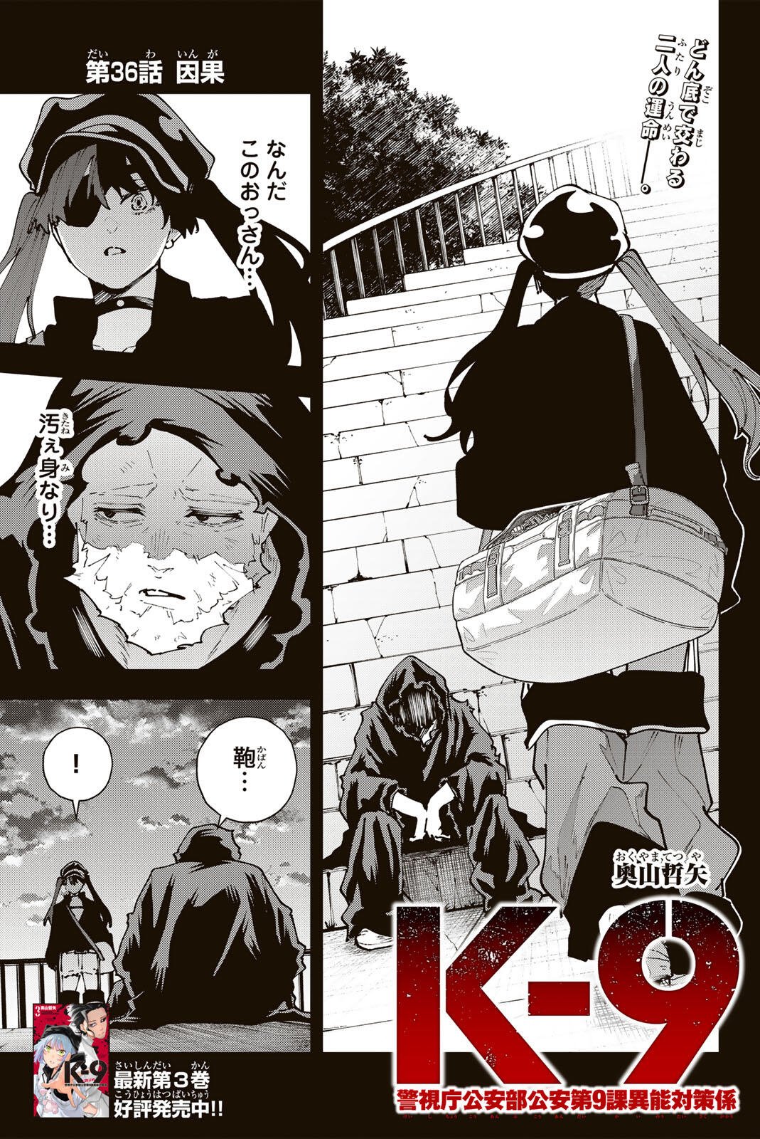 K-9: Keishichou Kouanbu Kouan Dai 9-ka Inou Taisaku Gakari Chap 36 - Next Chap 37