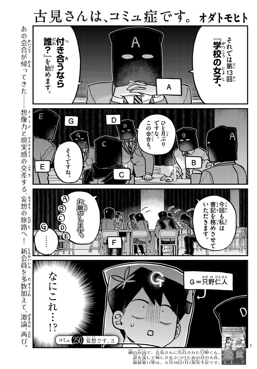Komi-san wa Komyushou Desu Chap 250 - Next Chap 251