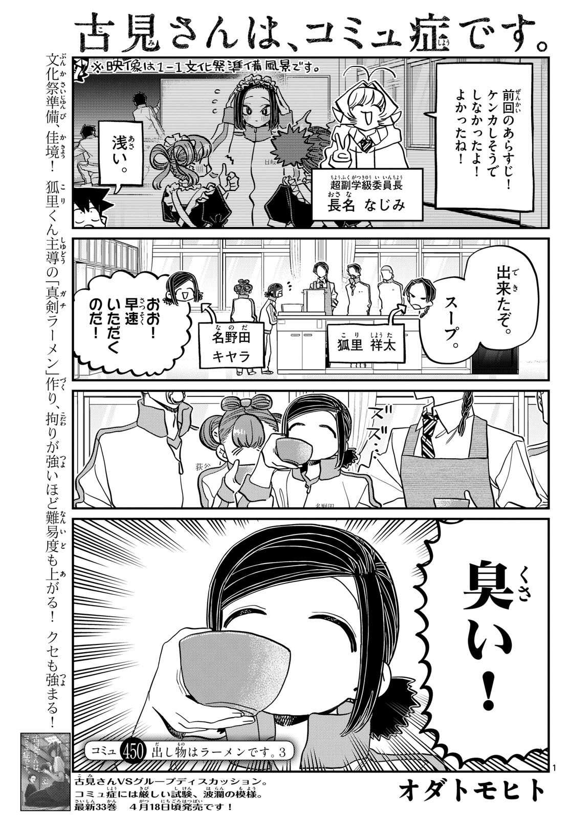 Komi-san wa Komyushou Desu Chap 450 - Next Chap 451