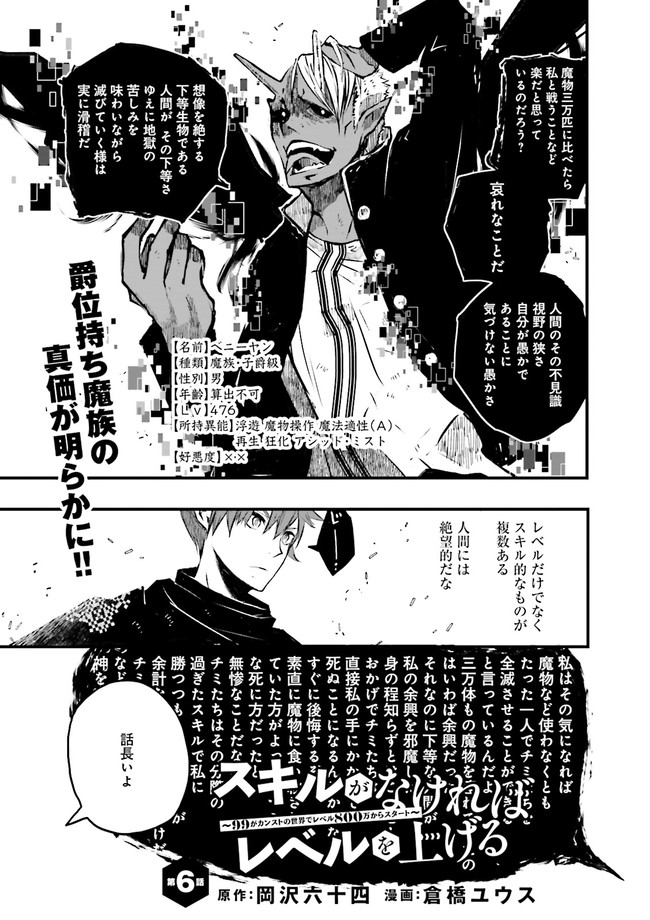 Skill Ga Nakereba Level wo Ageru ~99 Ga Kansuto No Sekai De Level 800 Man Kara Sutato~ Chap 6.1 - Next Chap 7.1