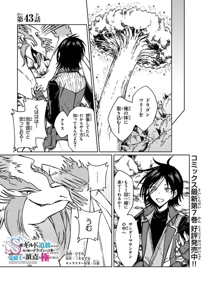 S-kyuu Guild wo Tsuihousareta kedo, Jitsu wa Ore dake Dragon no Kotoba ga Wakaru no de, Kidzuita Toki ni wa Ryuu Kishi no Chouten wo Kiwametemashita. Chap 43.1 - Next Chap 44.1
