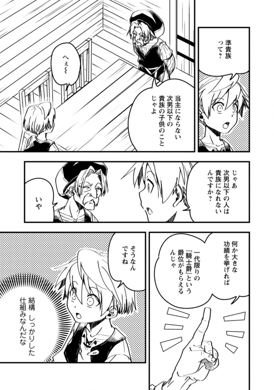 Tensei Shitara Heimin deshita.: Seikatsu Suijun ni Taerarenai no de Kizoku o Mezashimasu Chap 3.2 - Next Chap 4.2