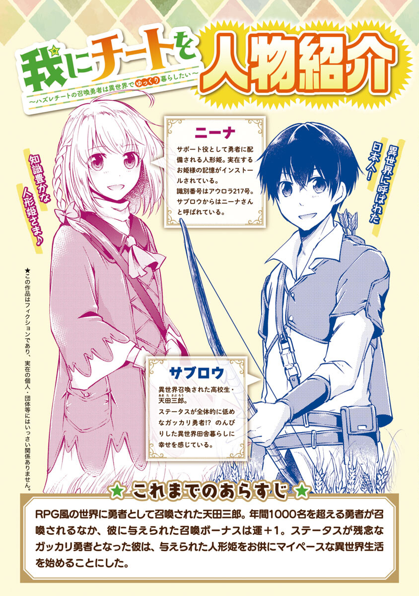 Ware ni Cheat o - Hazure Cheat no Shoukan Yuusha wa Isekai de Yukkuri Kurashitai Chap 28 - Next Chap 29