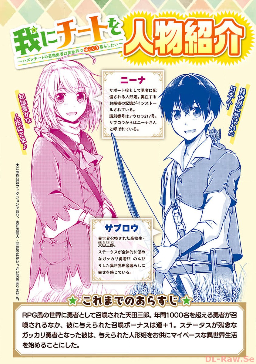 Ware ni Cheat o - Hazure Cheat no Shoukan Yuusha wa Isekai de Yukkuri Kurashitai Chap 47 - Next Chap 48