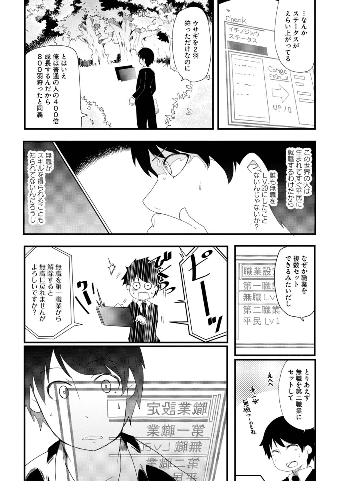 成長チートでなんでもできるようになったが、無職だけは辞められないようです Chap 1 - Next Chap 2