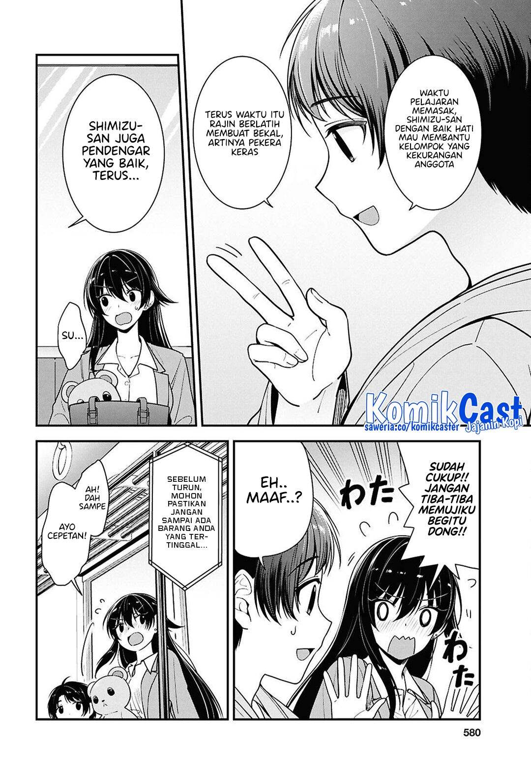 Tonari no Seki no Yankee Shimizu-san ga Kami o Kuroku Sometekita Chap 8 - Next Chap 9