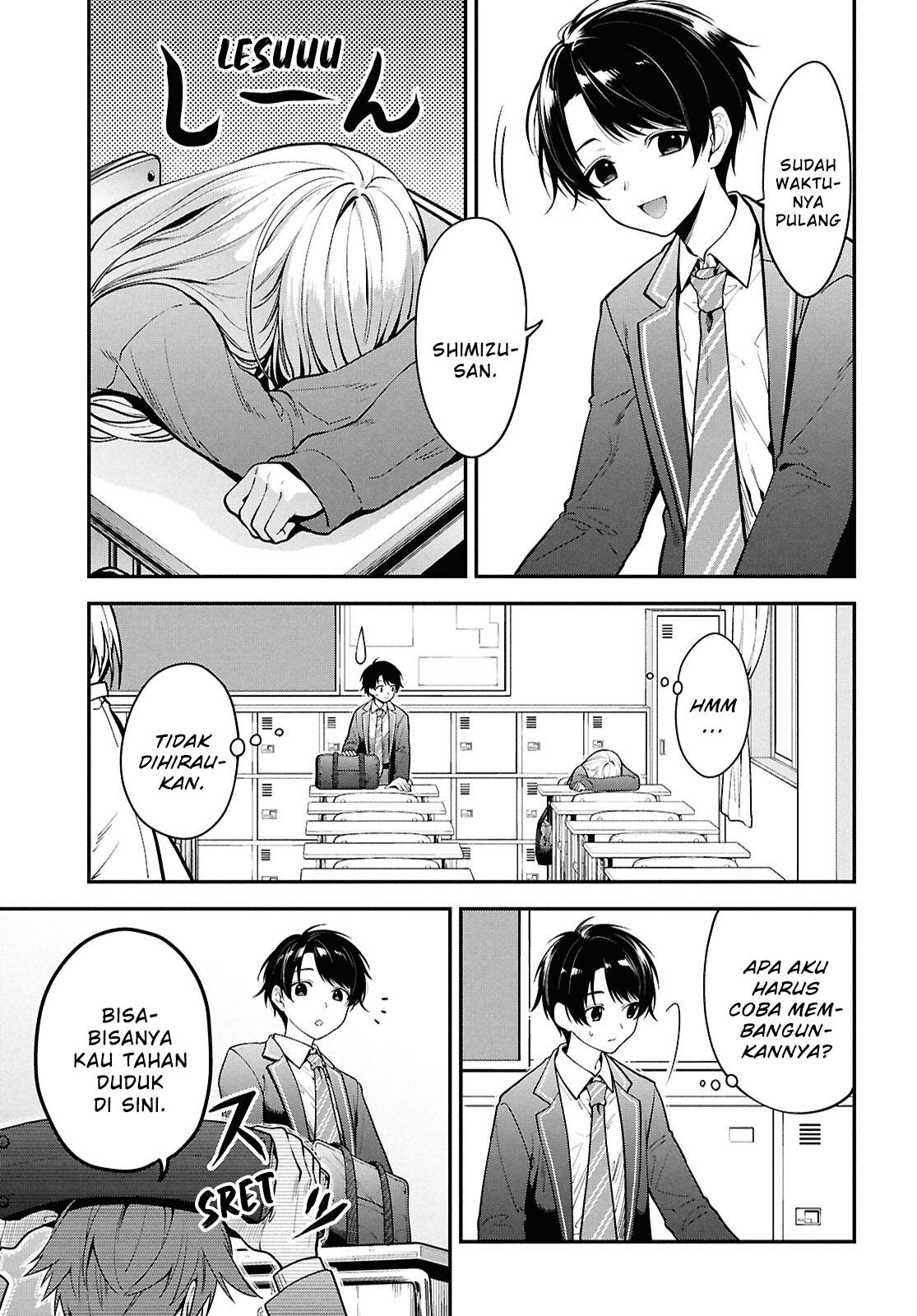 Tonari no Seki no Yankee Shimizu-san ga Kami o Kuroku Sometekita Chap 1 - Next Chap 2