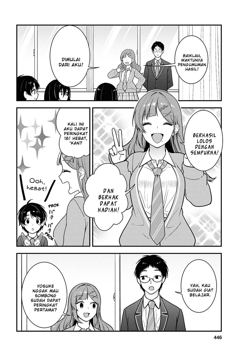 Tonari no Seki no Yankee Shimizu-san ga Kami o Kuroku Sometekita Chap 12 - Next Chap 13