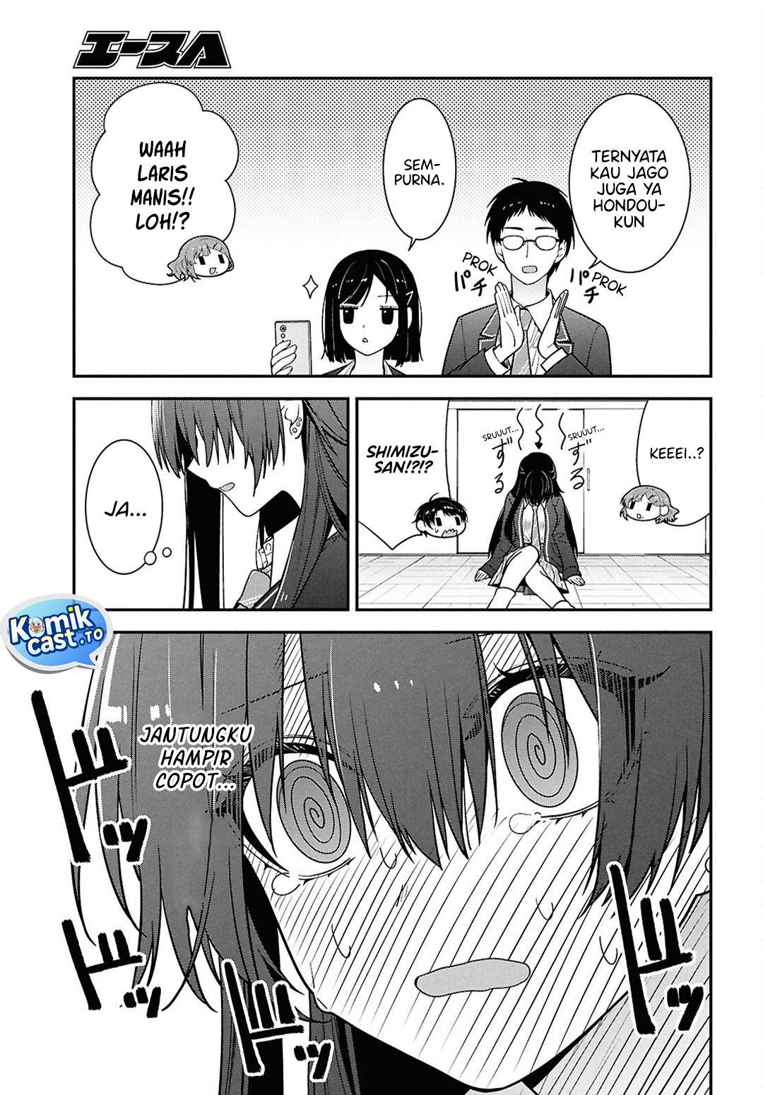 Tonari no Seki no Yankee Shimizu-san ga Kami o Kuroku Sometekita Chap 14 - Next Chap 15