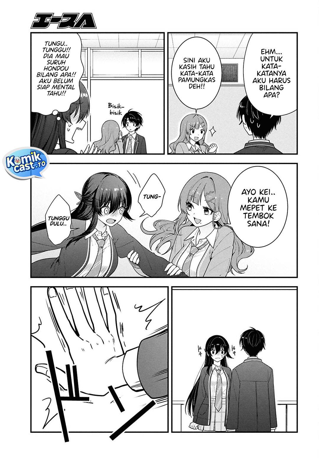Tonari no Seki no Yankee Shimizu-san ga Kami o Kuroku Sometekita Chap 14 - Next Chap 15
