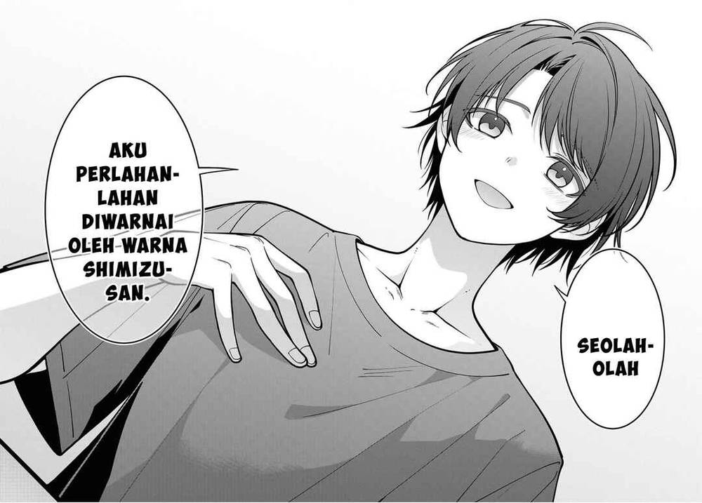 Tonari no Seki no Yankee Shimizu-san ga Kami o Kuroku Sometekita Chap 17 - Next Chap 18