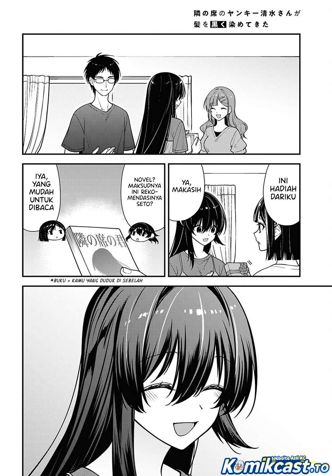 Tonari no Seki no Yankee Shimizu-san ga Kami o Kuroku Sometekita Chap 18 - Next Chap 19