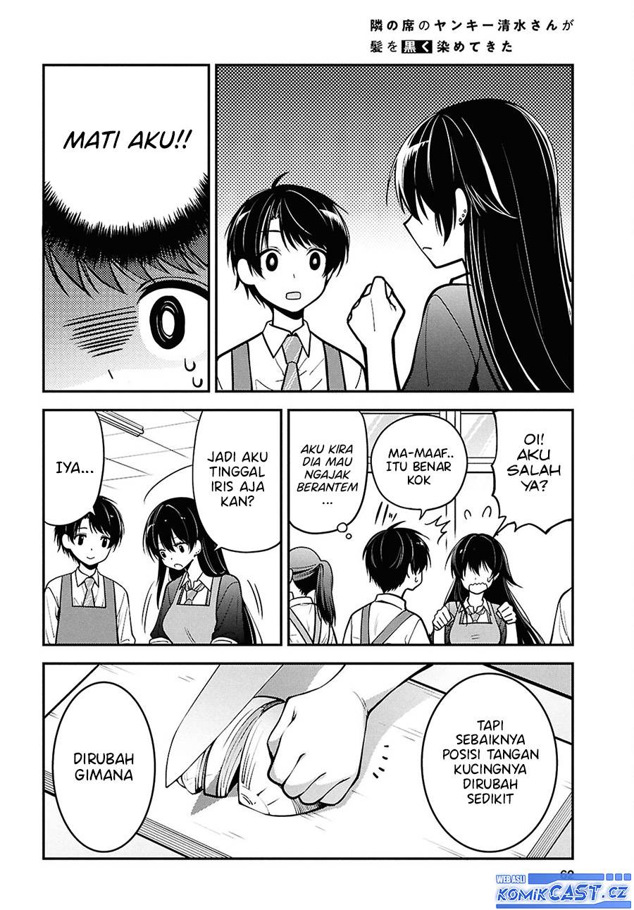 Tonari no Seki no Yankee Shimizu-san ga Kami o Kuroku Sometekita Chap 2 - Next Chap 3