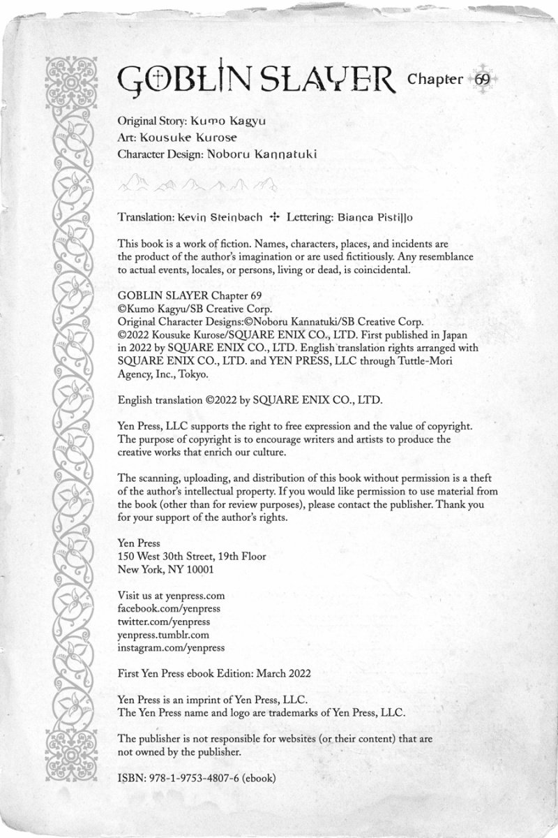 Goblin Slayer Chap 69 - Next Chap 70