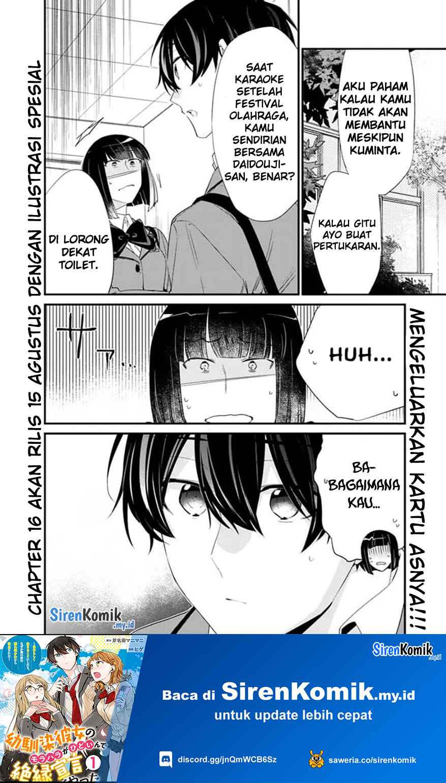Osananajimi Kanojo no Morahara ga Hidoin de Zetsuen Sengen shite Yatta Chap 15 - Next Chap 16
