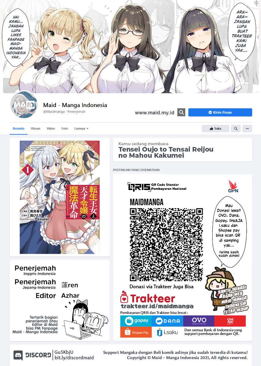 Tensei Oujo to Tensai Reijou no Mahou Kakumei Chap 10 - Next Chap 11