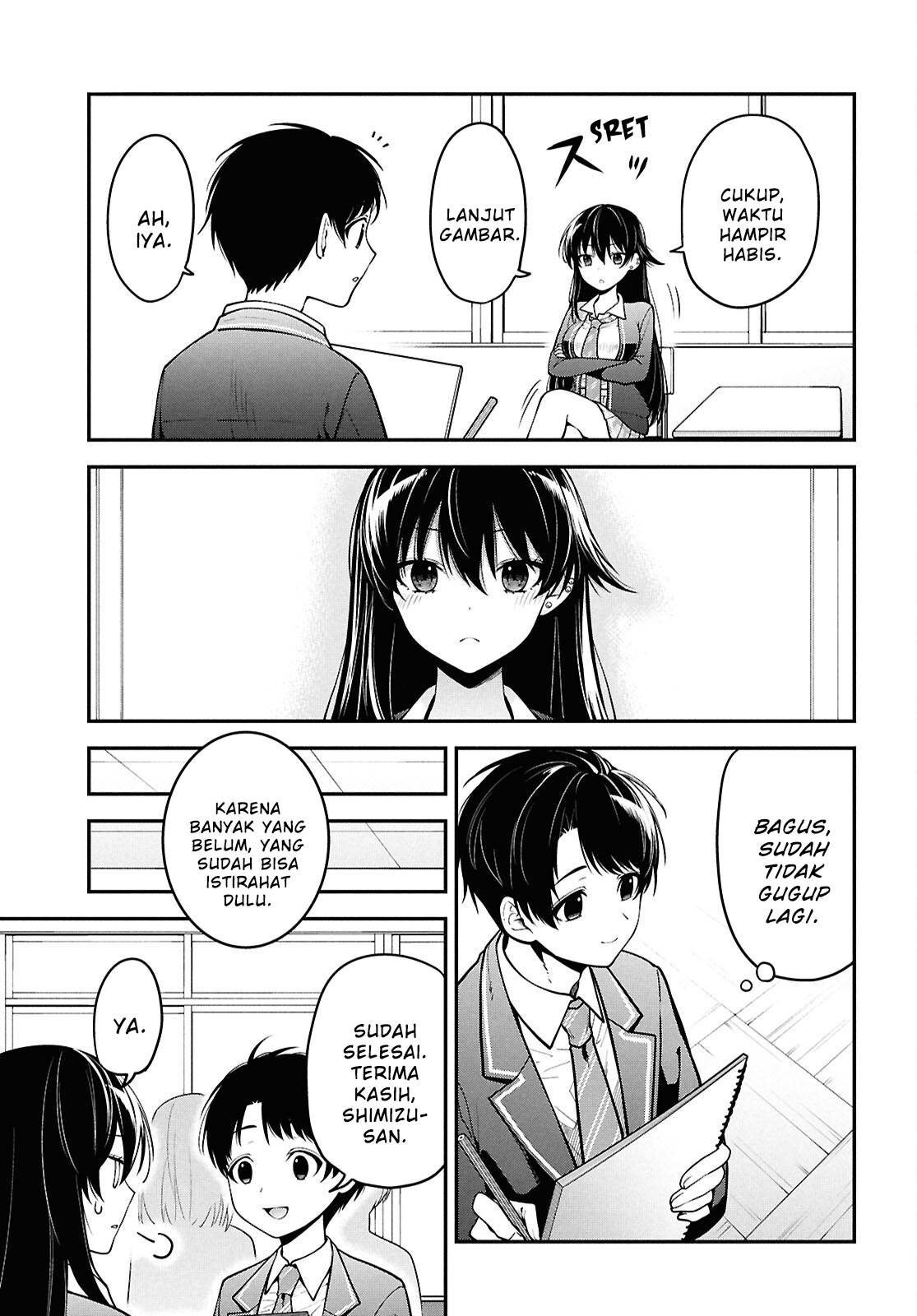 Tonari no Seki no Yankee Shimizu-san ga Kami o Kuroku Sometekita Chap 1 - Next Chap 2