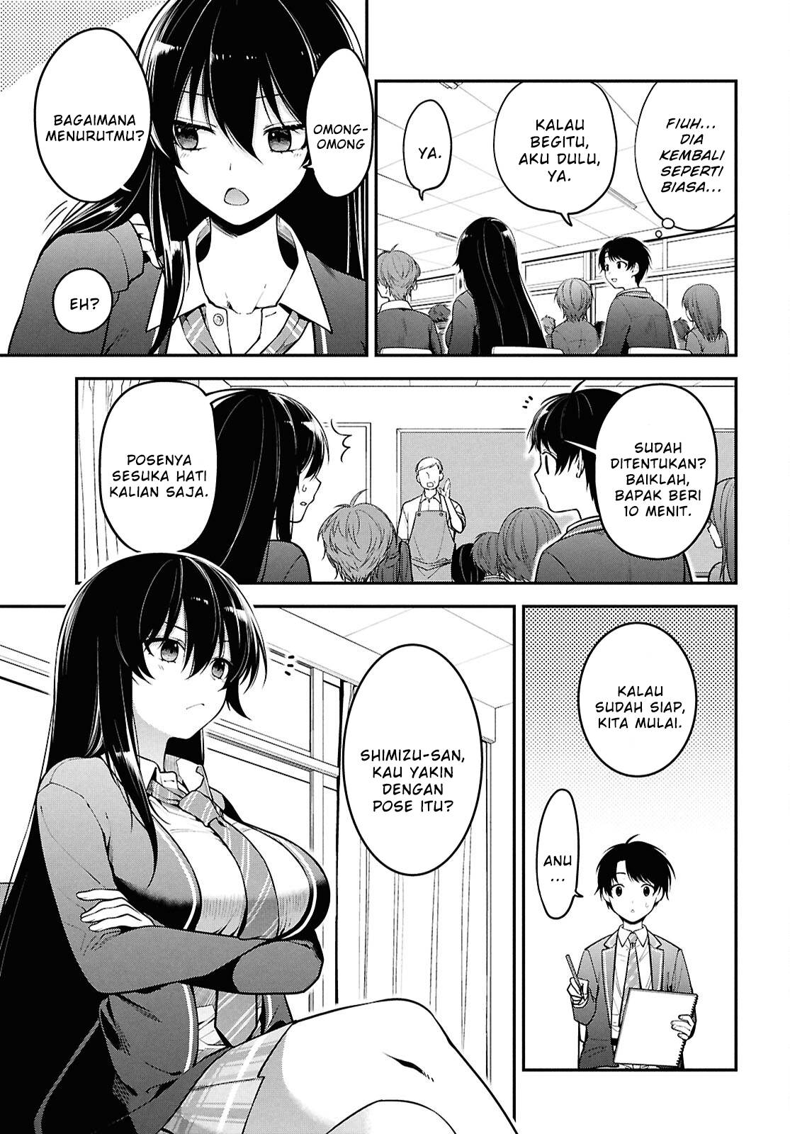 Tonari no Seki no Yankee Shimizu-san ga Kami o Kuroku Sometekita Chap 1 - Next Chap 2