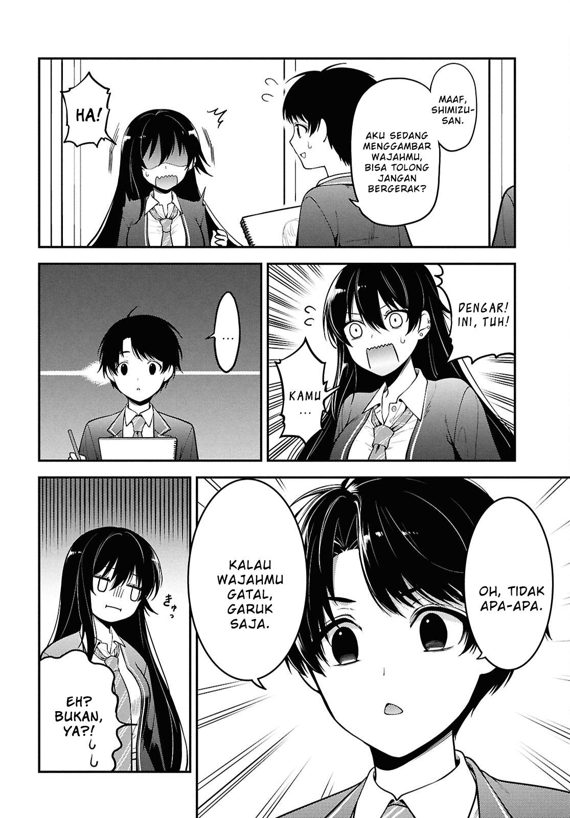 Tonari no Seki no Yankee Shimizu-san ga Kami o Kuroku Sometekita Chap 1 - Next Chap 2
