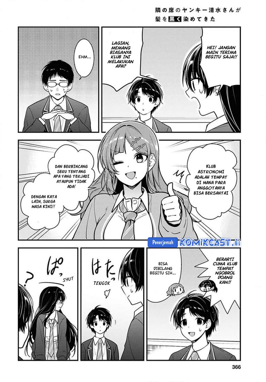 Tonari no Seki no Yankee Shimizu-san ga Kami o Kuroku Sometekita Chap 10 - Next Chap 11
