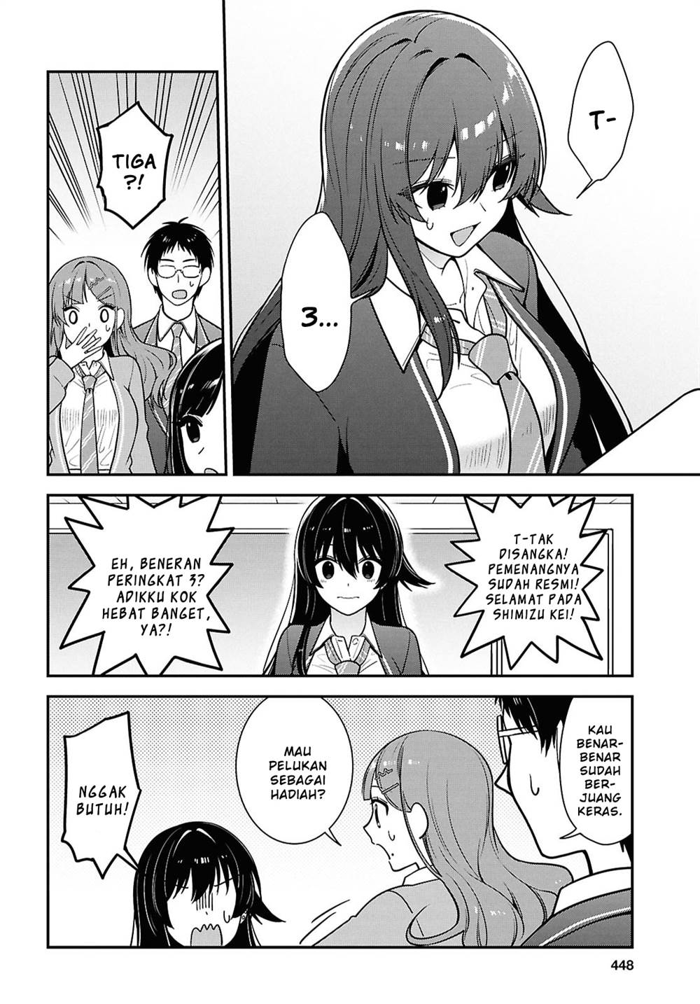 Tonari no Seki no Yankee Shimizu-san ga Kami o Kuroku Sometekita Chap 12 - Next Chap 13