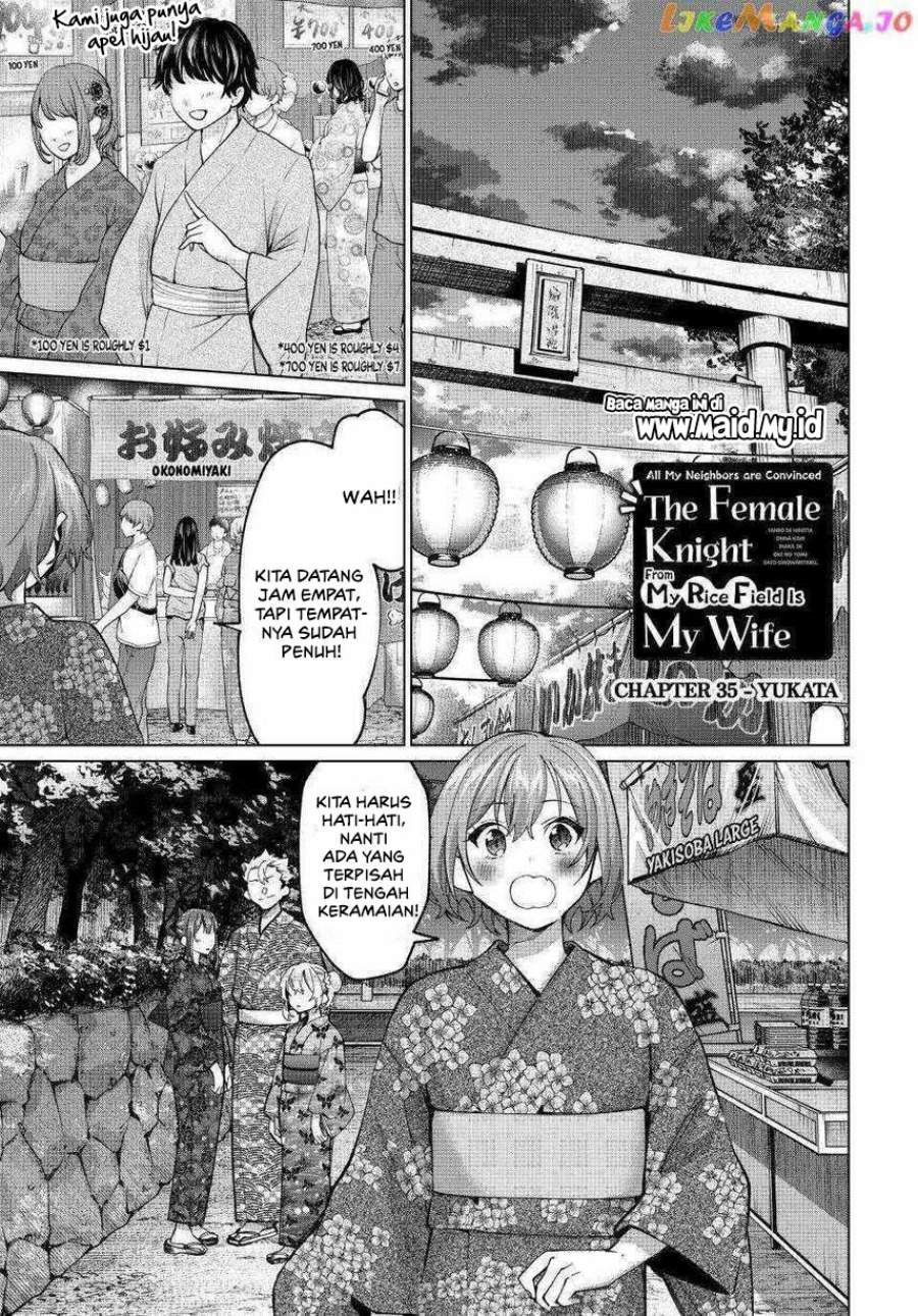 Tanbo de Hirotta Onna Kishi, Inaka de Ore no Yome da to Omowareteiru Chap 35 - Next Chap 36