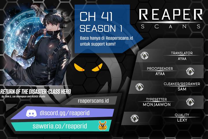 A Disaster-Class Hero Has Returned Chap 41 - Next Chap 42