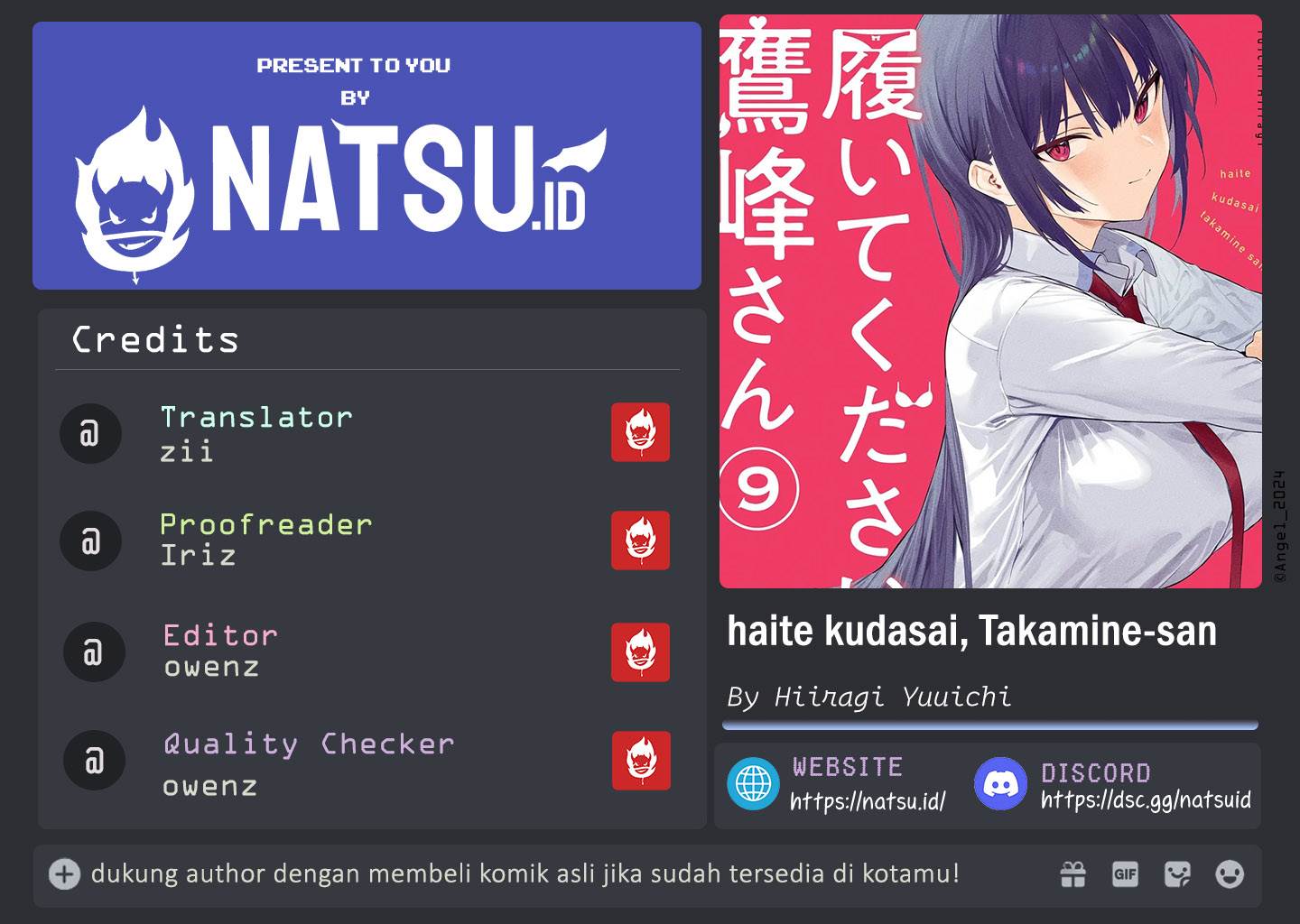 Haite Kudasai, Takamine San Chap 55 - Next Chap 56