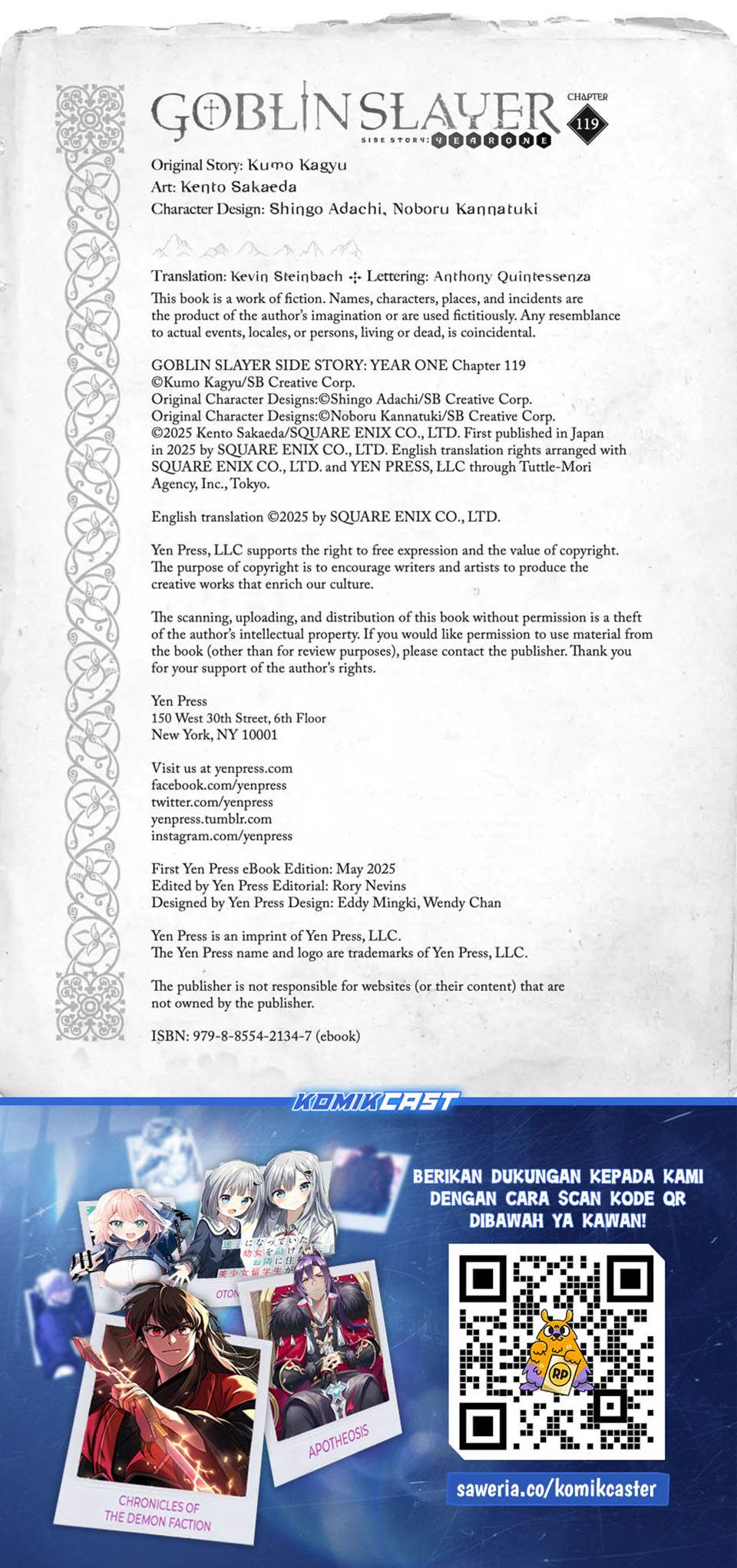 Goblin Slayer: Side Story Year One Chap 119 - Next Chap 120