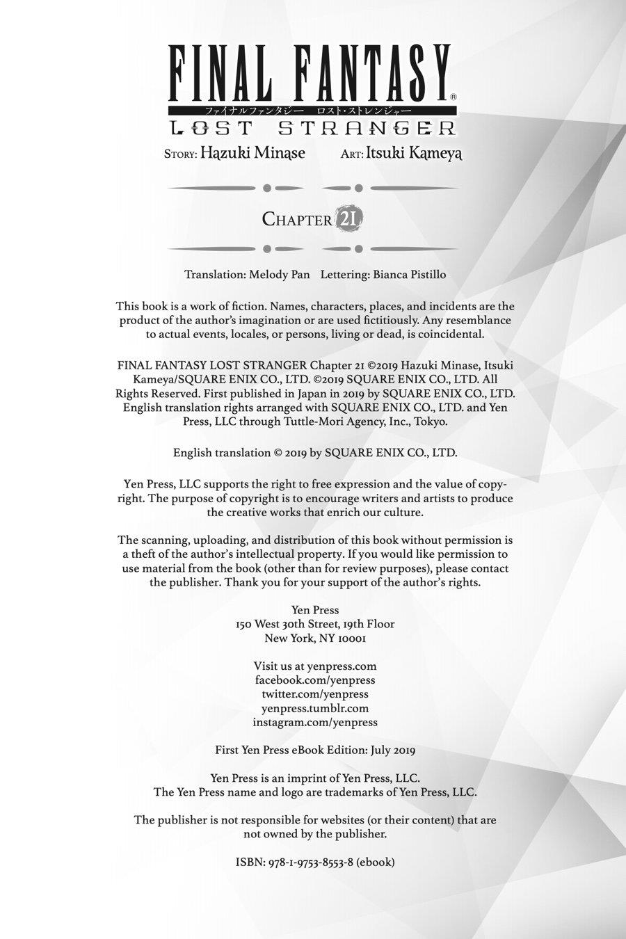 Final Fantasy: Lost Stranger Chap 21 - Next Chap 22