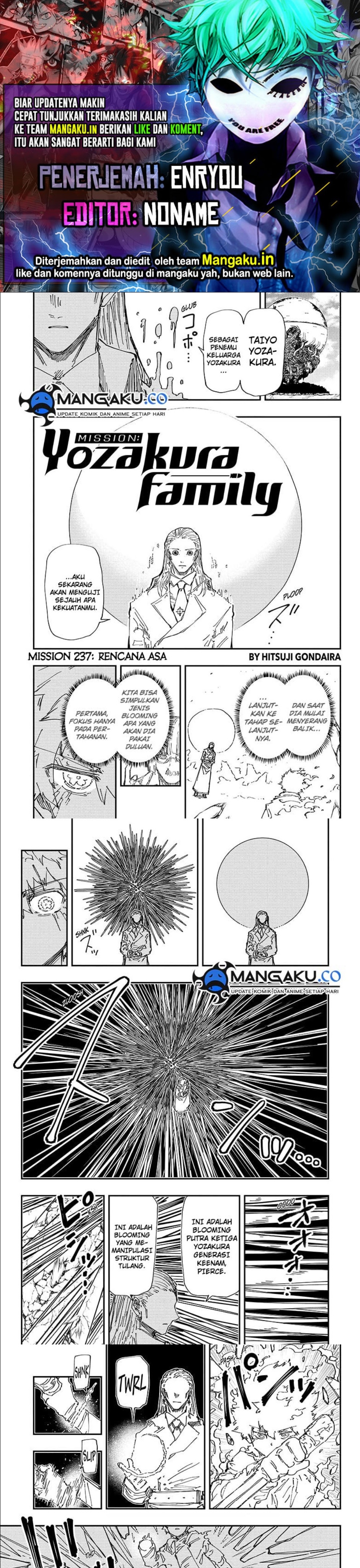 Mission: Yozakura Family Chap 237 - Next Chap 238