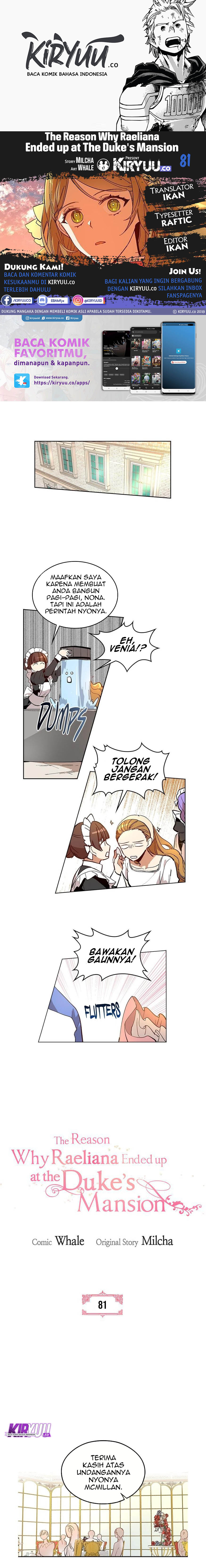 The Reason Why Raeliana Ended up at the Duke’s Mansion Chap 81 - Next Chap 82