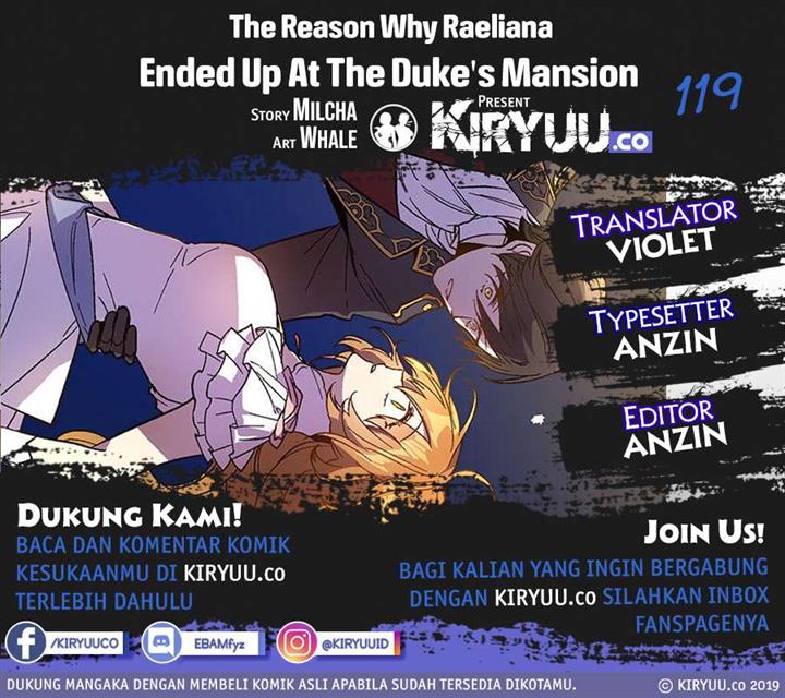The Reason Why Raeliana Ended up at the Duke’s Mansion Chap 119 - Next Chap 120