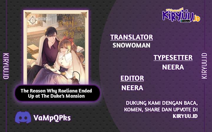 The Reason Why Raeliana Ended up at the Duke’s Mansion Chap 142 - Next Chap 143