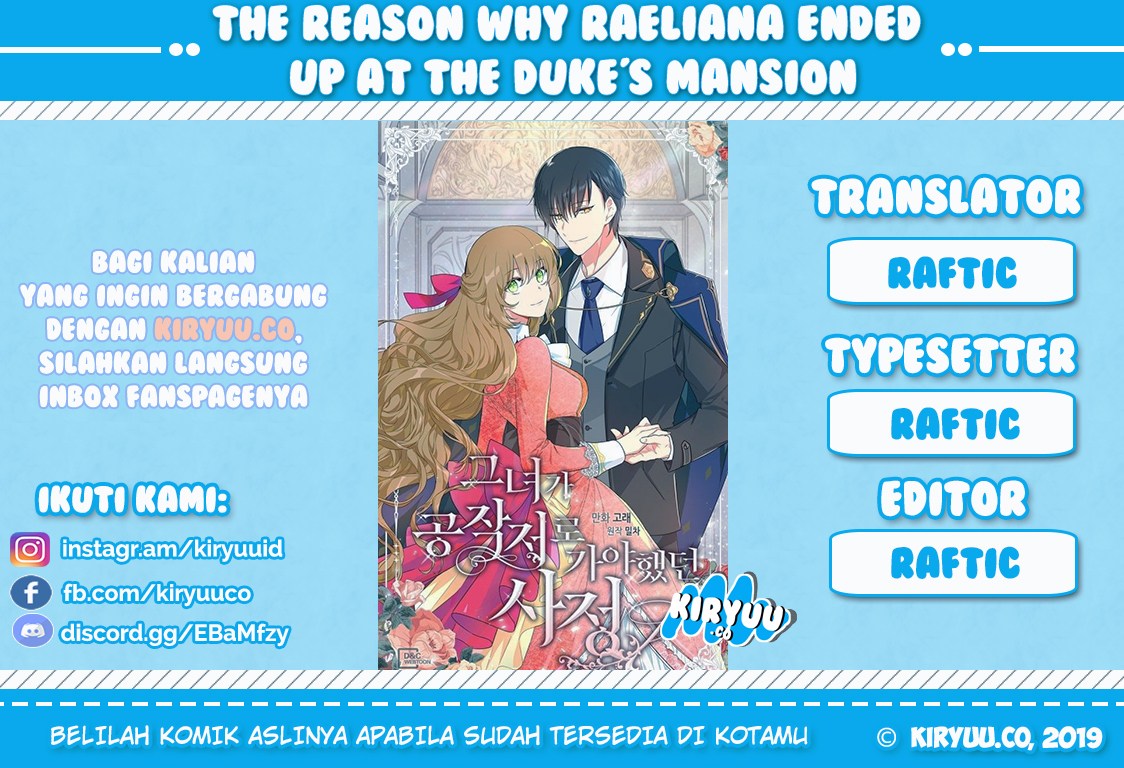 The Reason Why Raeliana Ended up at the Duke’s Mansion Chap 6 - Next Chap 7