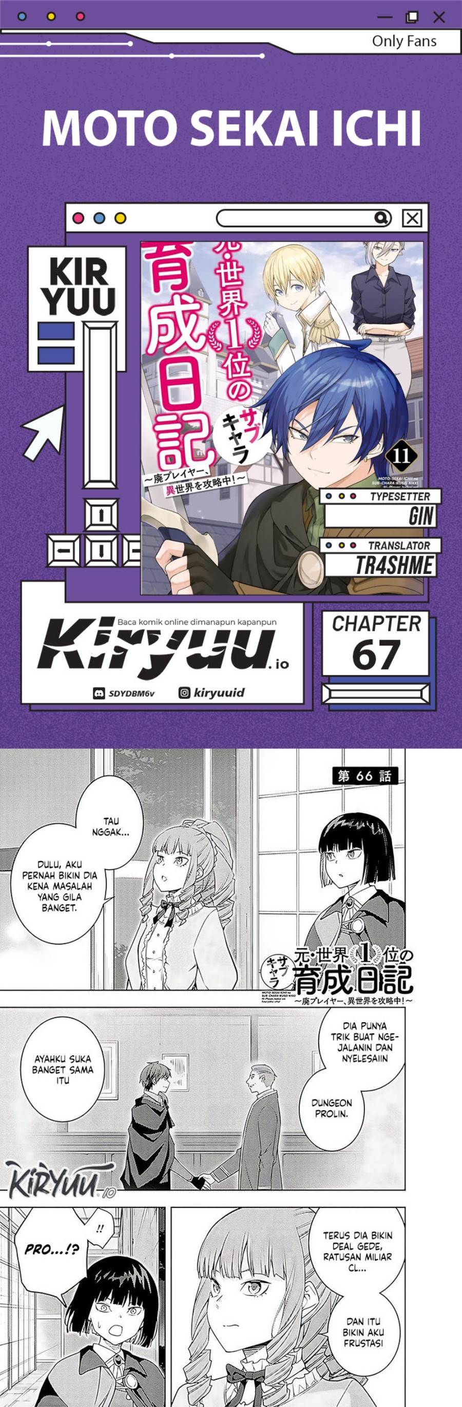 Moto Sekai Ichi’i Subchara Ikusei Nikki: Hai Player Isekai wo Kouryakuchuu! Chap 67 - Next Chap 68