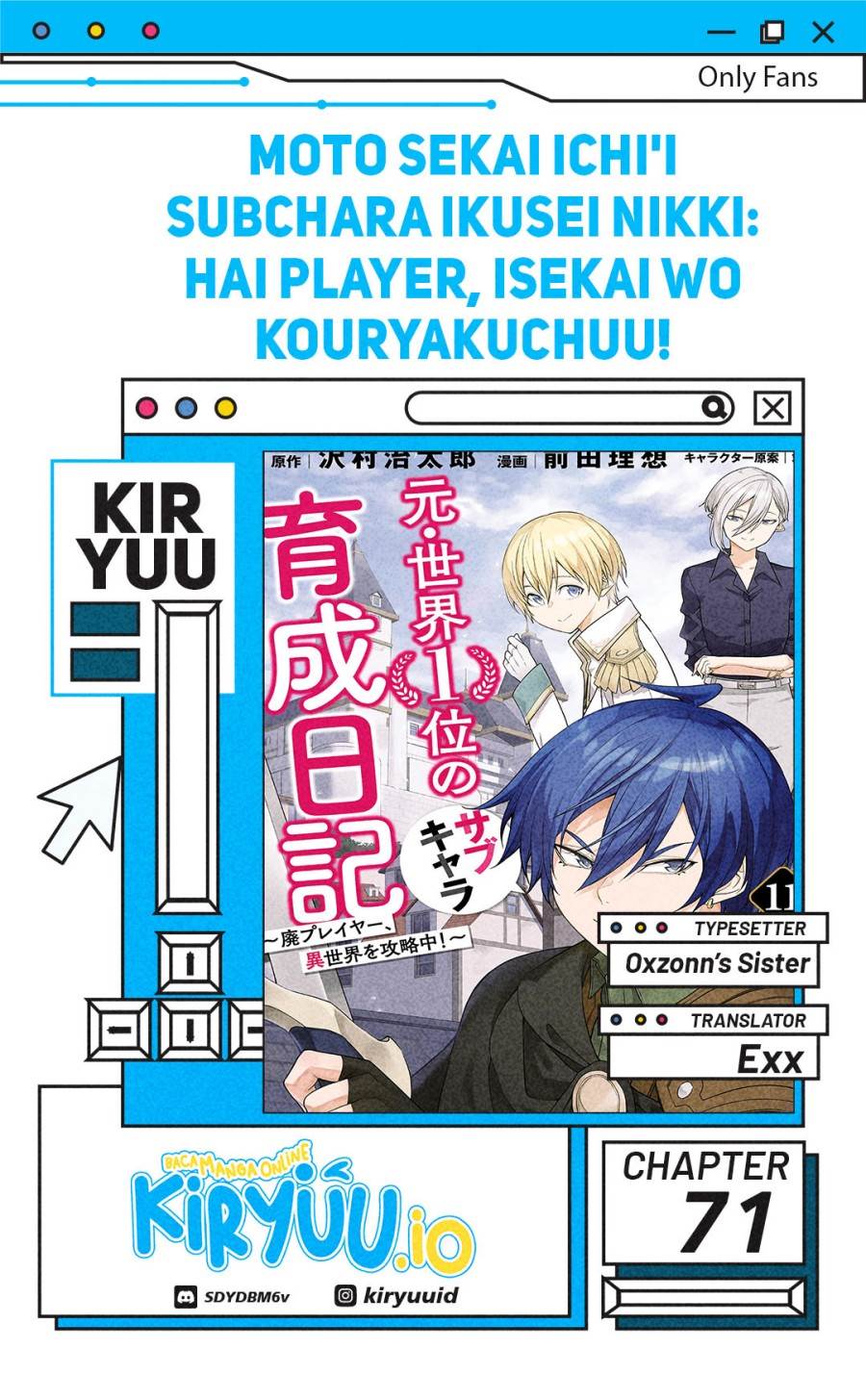 Moto Sekai Ichi’i Subchara Ikusei Nikki: Hai Player Isekai wo Kouryakuchuu! Chap 71 - Next Chap 72