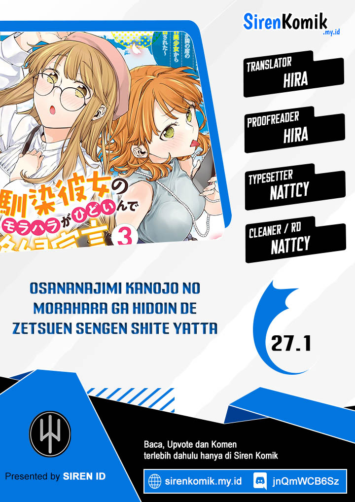 Osananajimi Kanojo no Morahara ga Hidoin de Zetsuen Sengen shite Yatta Chap 27.1 - Next Chap 28.1