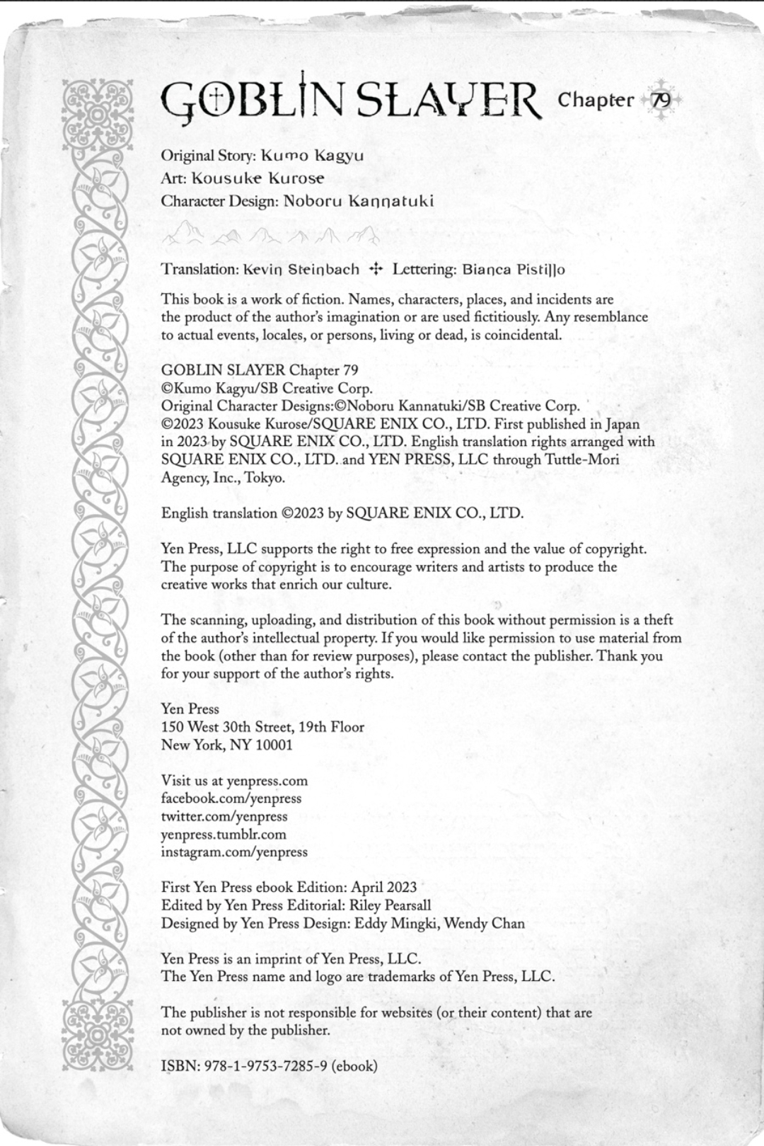 Goblin Slayer Chap 79 - Next Chap 80