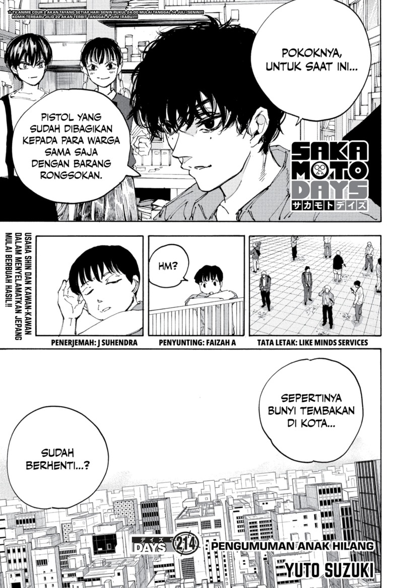 Sakamoto Days Chap 214 - Next Chap 215