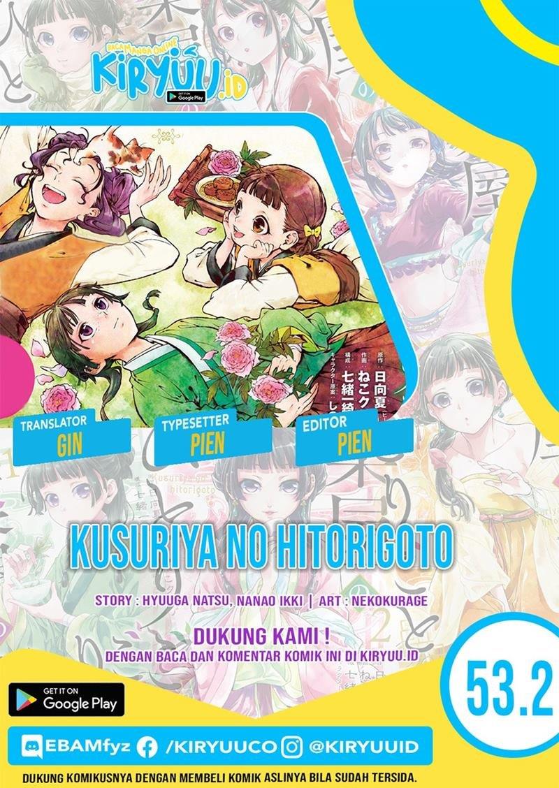 Kusuriya no Hitorigoto Chap 53.2 - Next Chap 54.2