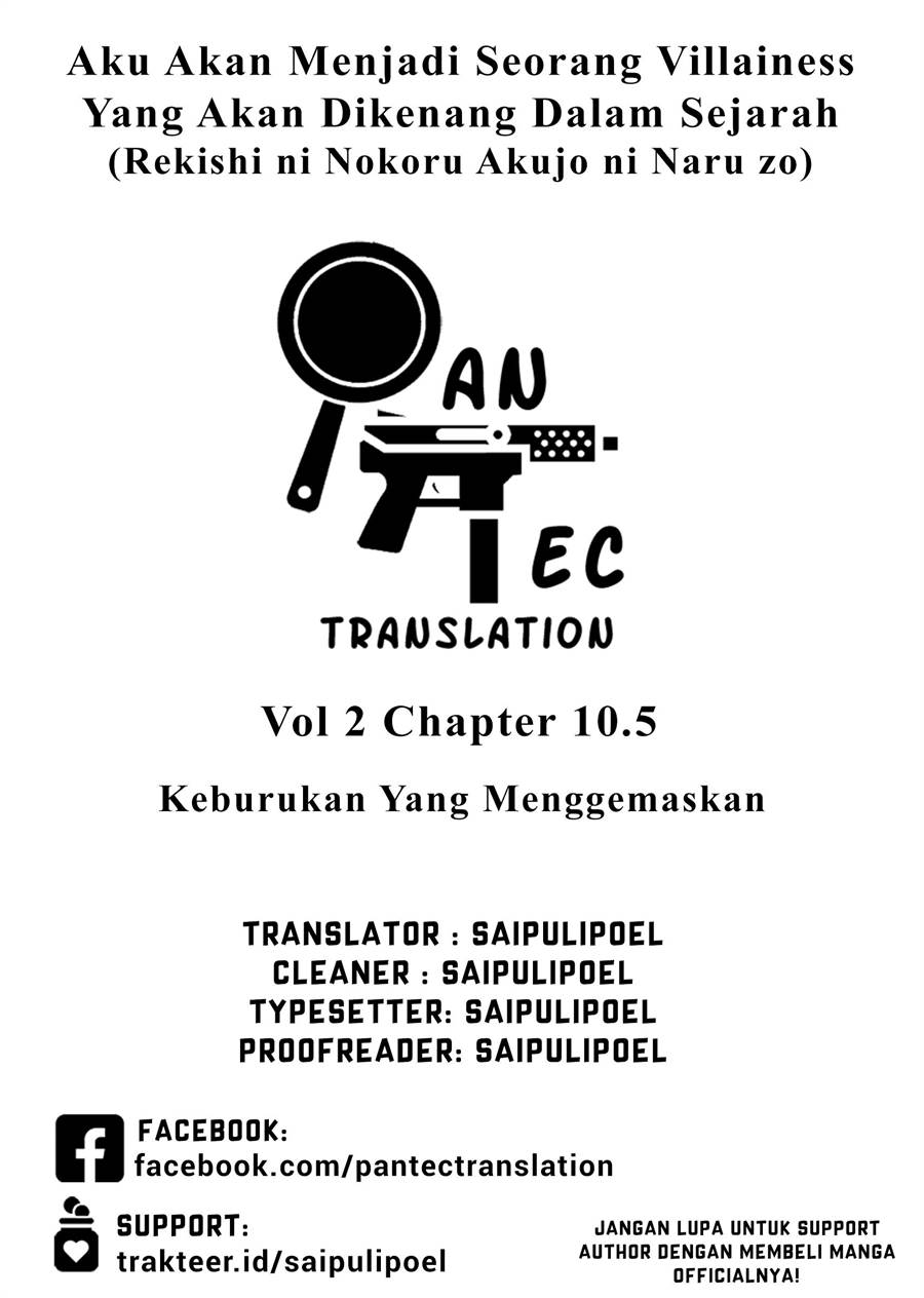 Rekishi ni Nokoru Akujo ni naru zo Chap 10.5 - Next Chap 11.5