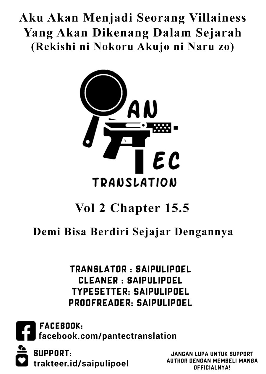 Rekishi ni Nokoru Akujo ni naru zo Chap 15.5 - Next Chap 16.5