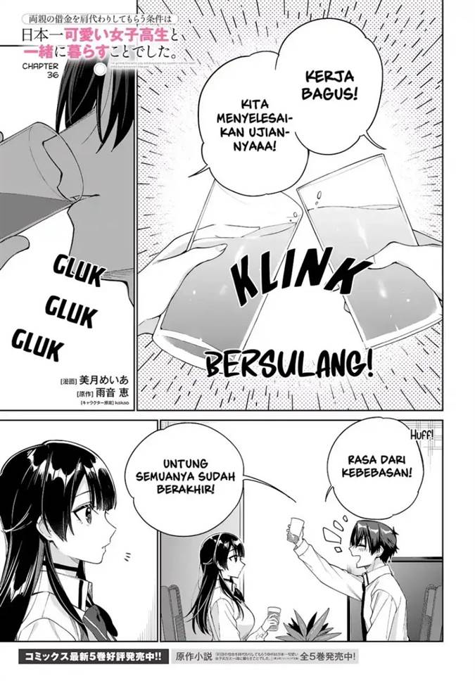 Komik Ryoushin no Shakkin wo Katagawari Shite Morau Jouken wa Nihon’ichi Kawaii Joshikousei to Issho ni Kurasu Koto Chap 36 - Next Chap 37