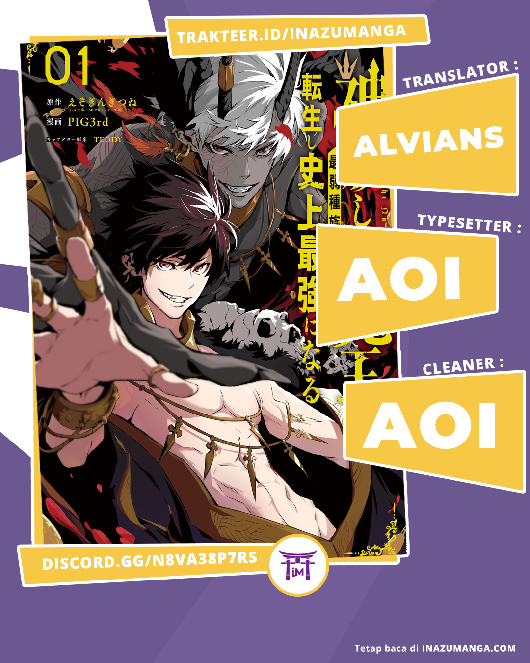 Kamigoroshi no Maou Saijyaku Shuzoku ni Tensei shi Shijyou Saikyou ni naru Chap 1.4 - Next Chap 2.4