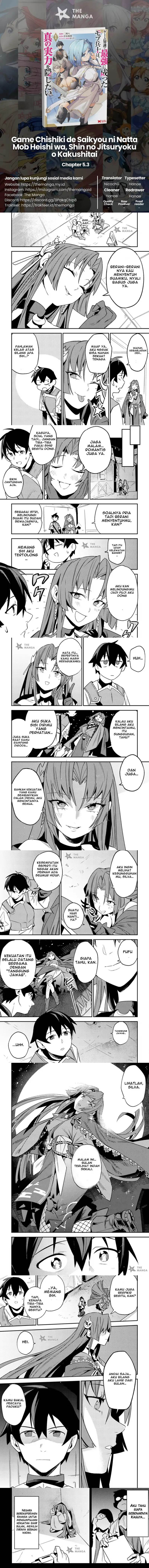 Game Chishiki de Saikyou ni Natta Mob Heishi wa, Shin no Jitsuryoku wo Kakushitai Chap 5.3 - Next Chap 6.3