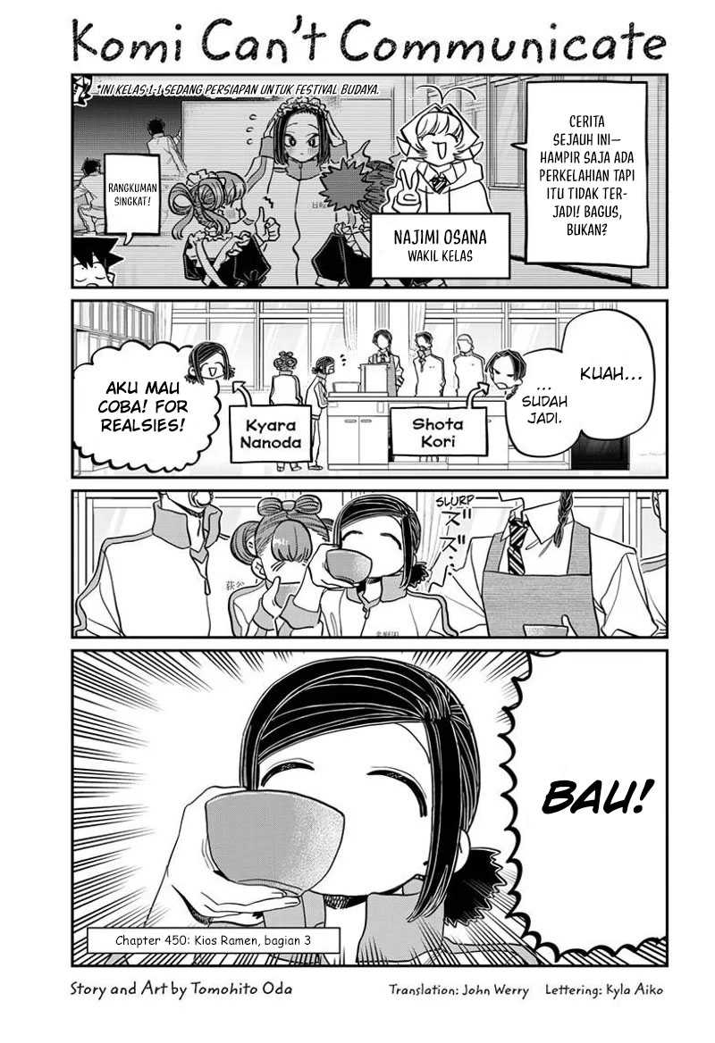 Komi-san wa Komyushou Desu. Chap 450 - Next Chap 451